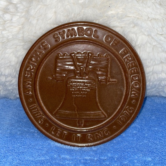Frankoma Pottery Other - Vintage NEW.  Frankoma Pottery Liberty Bell Trivit. 6” diameter.  #LB-TR
